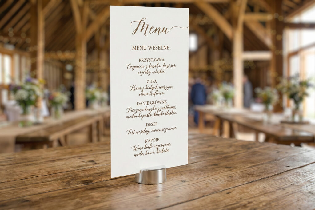 Podstawka do karty menu